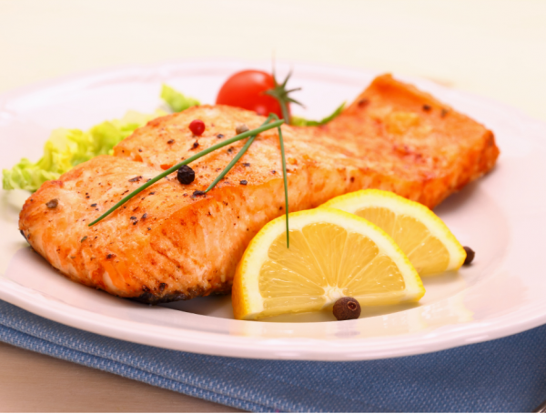 Pavé de saumon au beurre et citron