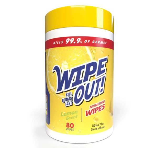 Lingettes désinfectantes *Wipe Out 2.00$/ch ou 6 pour 10.00