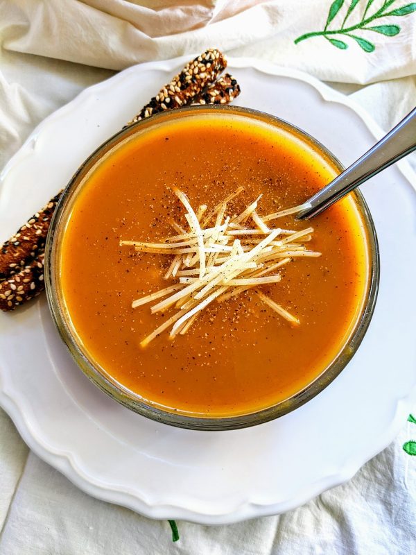 Velouté de poivron rouge et patate douce