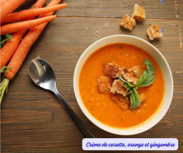 Crème de carotte, orange et gingembre