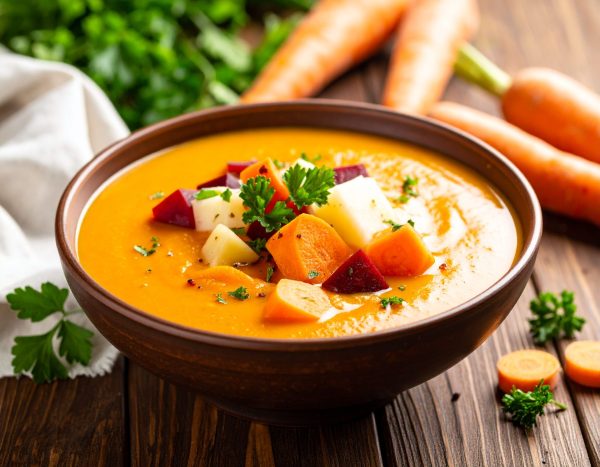 Soupe aux légumes racines
