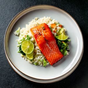 Filet de saumon, sauce à la lime