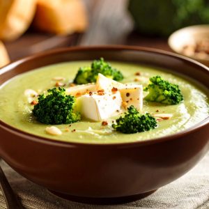Potage de brocoli et brie