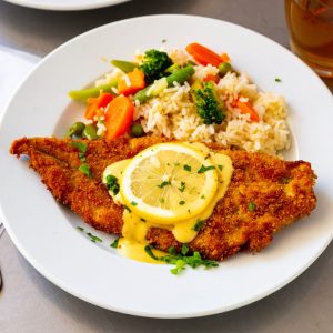 Filet de sole au panko, sauce crémeuse au citron