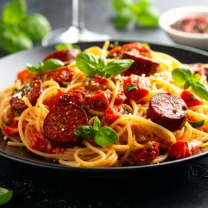 Linguine à la tomate et basilic