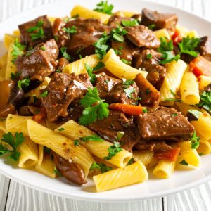 Pasta bourguignon