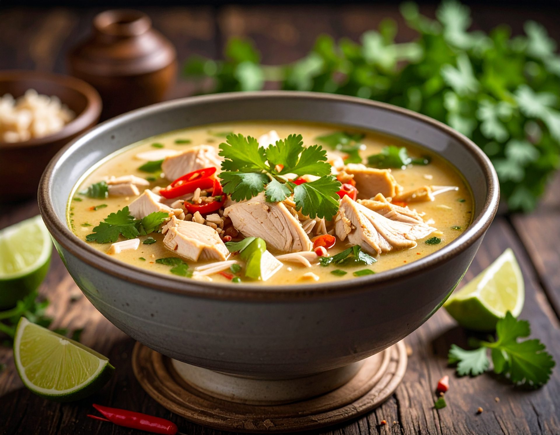 Soupe de poulet à la thaï