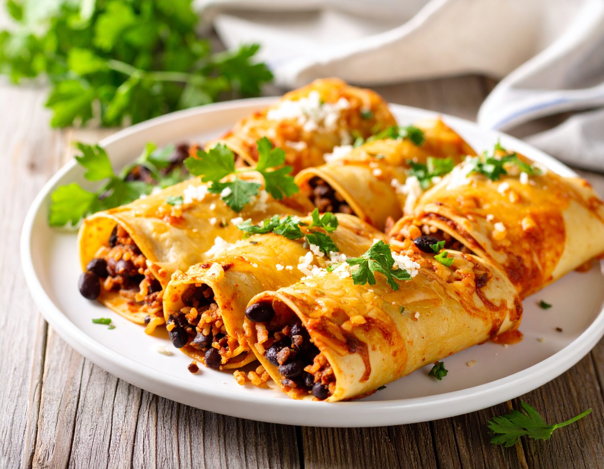 Mini tacos style enchiladas