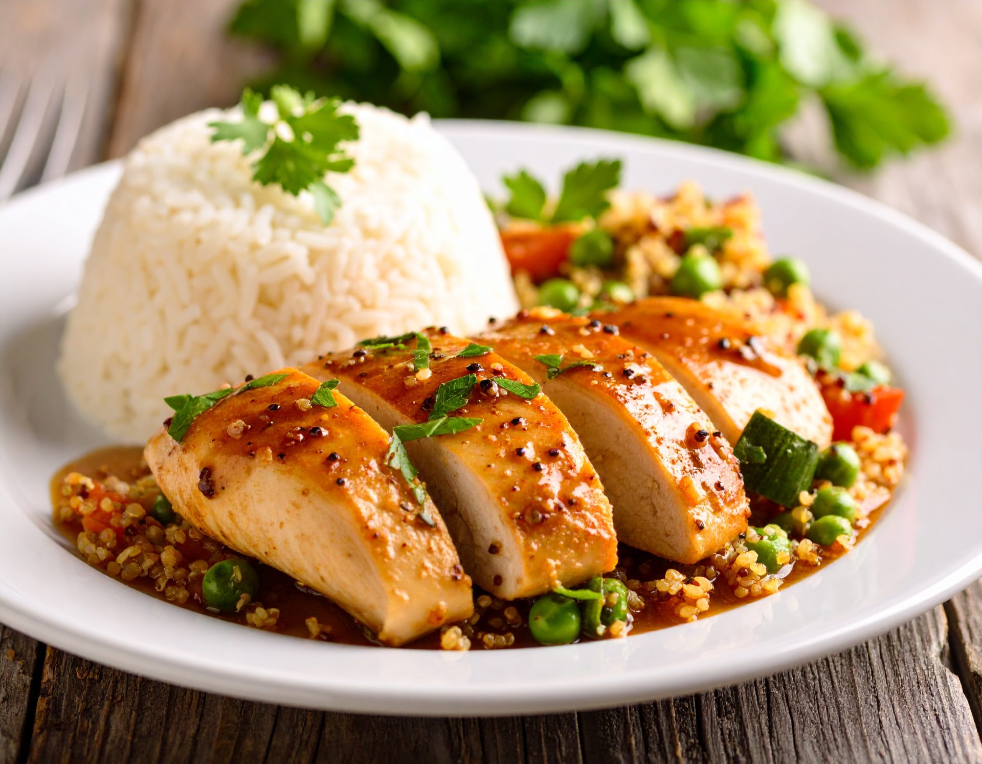 Poitrine de poulet, sauce champêtre