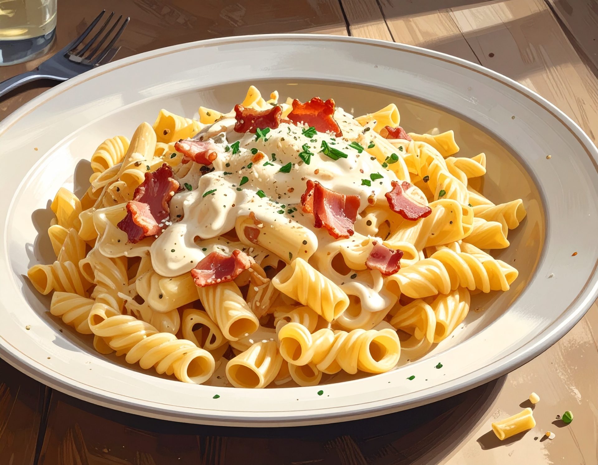 Rotini alla Carbonara