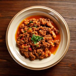 Fricassée de bœuf haché à la Québécoise