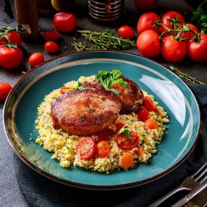 Côtelette de porc farci de saucisse italienne