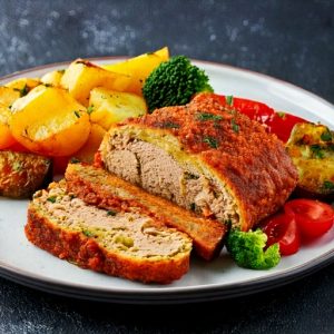 Pain de viande au poulet fines herbes et tomates