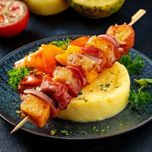 Brochette hawaïenne (jambon et ananas)