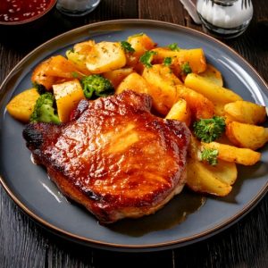 Côtelette de porc laquée à l’érable