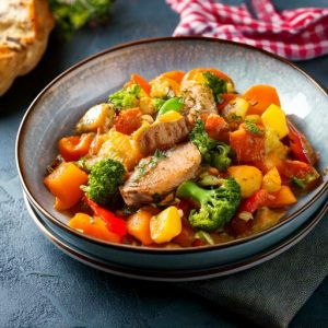 Fricassée de porc aux légumes