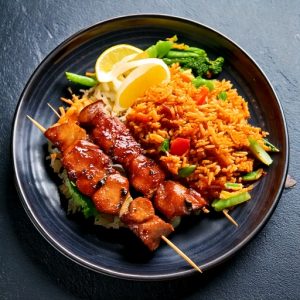 Souvlaki de filet de porc à la teriyaki