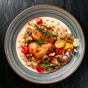 Blanquette de porc au romarin et champignons