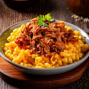 Mac and cheese Deluxe (au porc effiloché)