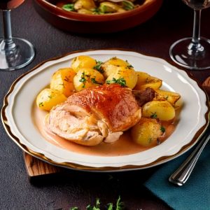 Poulet farci de mozzarella, sauce rosée