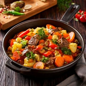 Fricassée de boeuf aux légumes