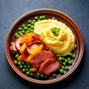 Jambon à l’ananas et petit pois