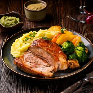 Rôti de porc à la fine fleur d’ail et Dijon