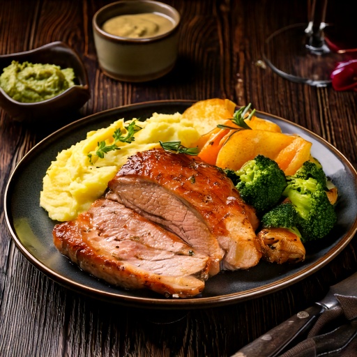 Rôti de porc à la fine fleur d’ail et Dijon