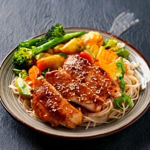 Blanc de volaille rôti teriyaki