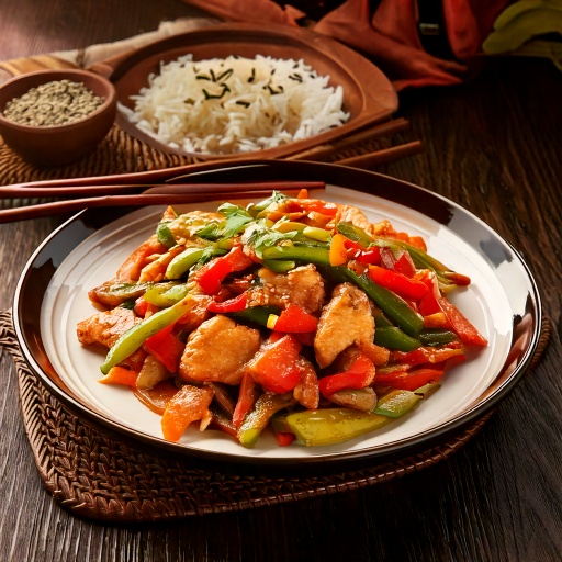 Sauté style ‘’Stir fry’’ au poulet et légumes à l’asiatique