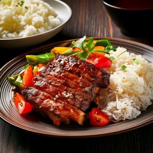 Bout de côte de bœuf mariné et grillé à la Thaïlandaise