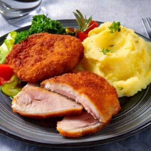 Escalope de porc, jambon et fromage suisse
