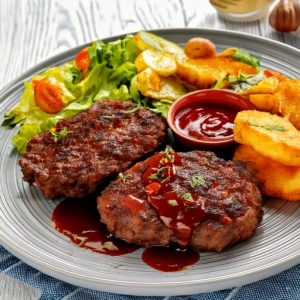 Tournedos d’été (bœuf haché et bacon)