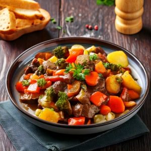 Fricassée de bœuf aux légumes