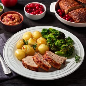 Pain de viande dinde, canneberge et pomme