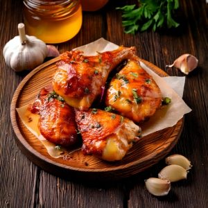 Poulet grillé miel et ail