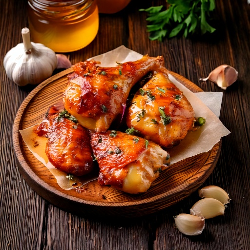 Poulet grillé miel et ail