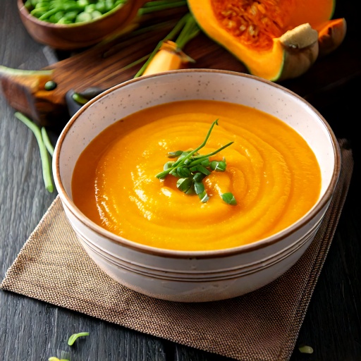 Crème de courge et ciboulette