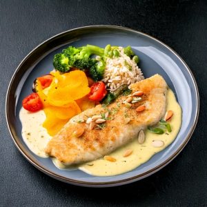 Filet de pangasius poêlé amandines